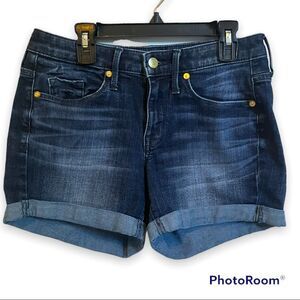 Mossimo Women’s High Waist Midi Dark Denim Shorts Size 2